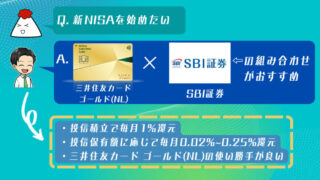 【新NISAの最適解】三井住友カード ゴールド(NL)×SBI証券がおすすめな理由3選 